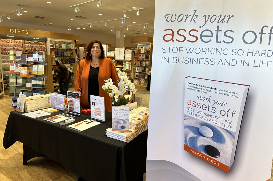 Allison at Barnes & Noble booksigning for Work Your Assets Off (R): Stop Working So Hard In Business And In Life